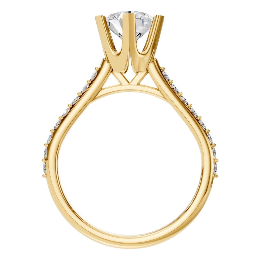 RI-2817 Yellow Gold Ring SET - Top View