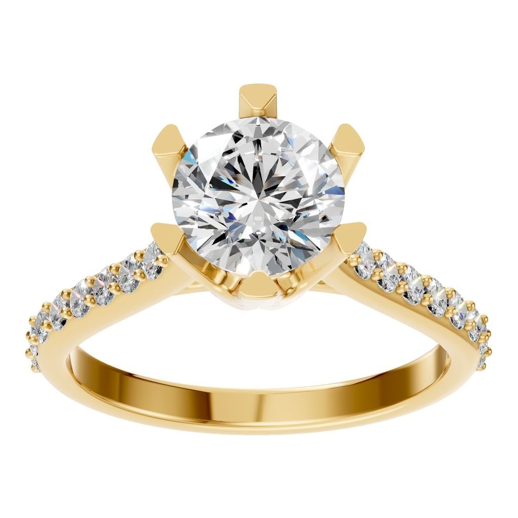 RI-2817 Yellow Gold Ring SET - Front View