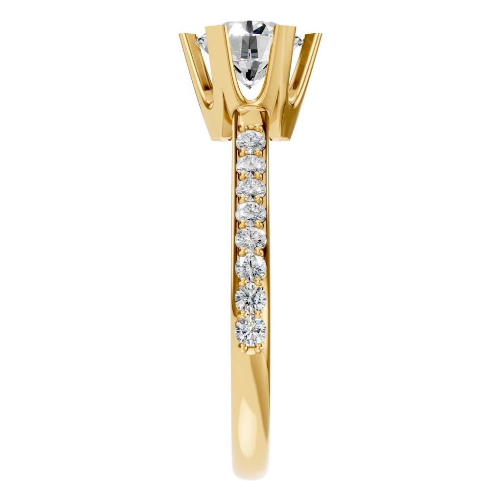 RI-2817 Yellow Gold Ring SET - Side View