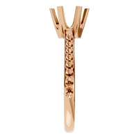 RI-2817 Rose Gold Ring UNSET - Side View