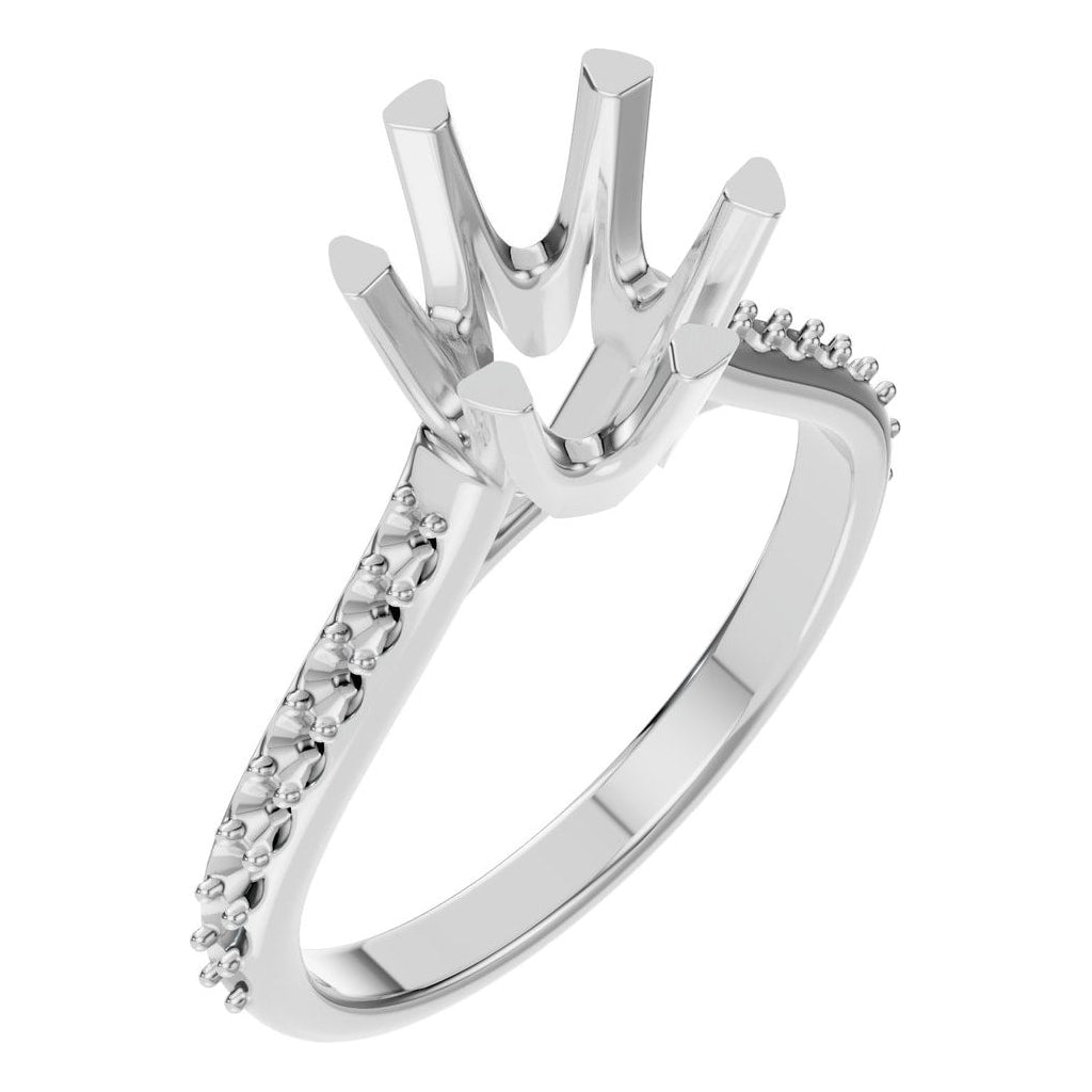 RI-2817 White Gold Ring UNSET - Main View