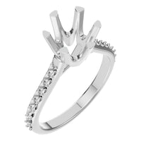 RI-2817 White Gold Ring UNSET - Main View