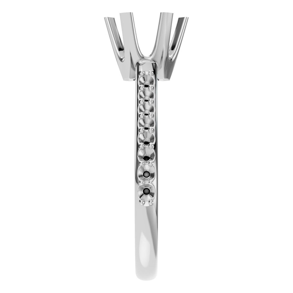 RI-2817 White Gold Ring UNSET - Side View