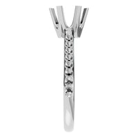 RI-2817 White Gold Ring UNSET - Side View