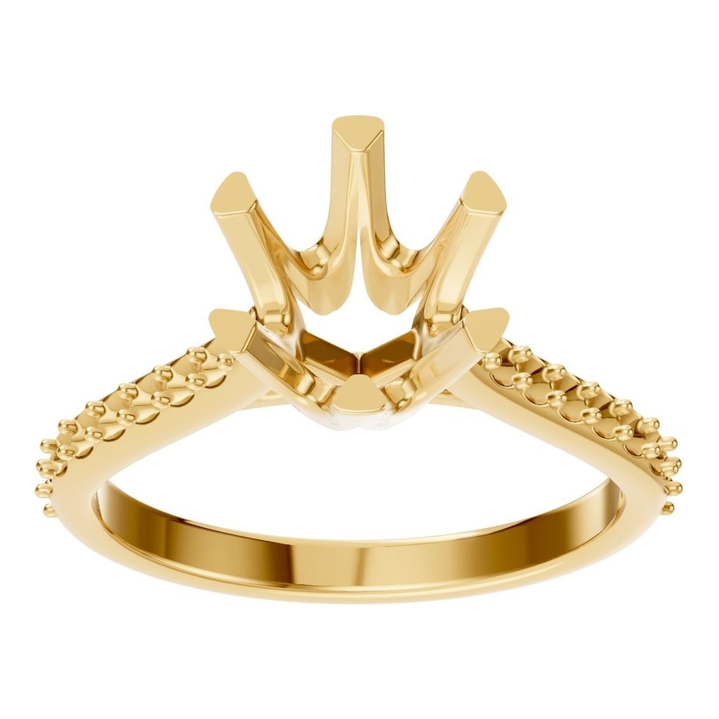 RI-2817 Yellow Gold Ring UNSET - Front View