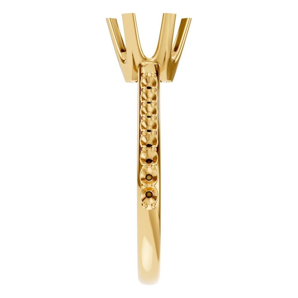 RI-2817 Yellow Gold Ring UNSET - Side View