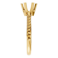 RI-2817 Yellow Gold Ring UNSET - Side View