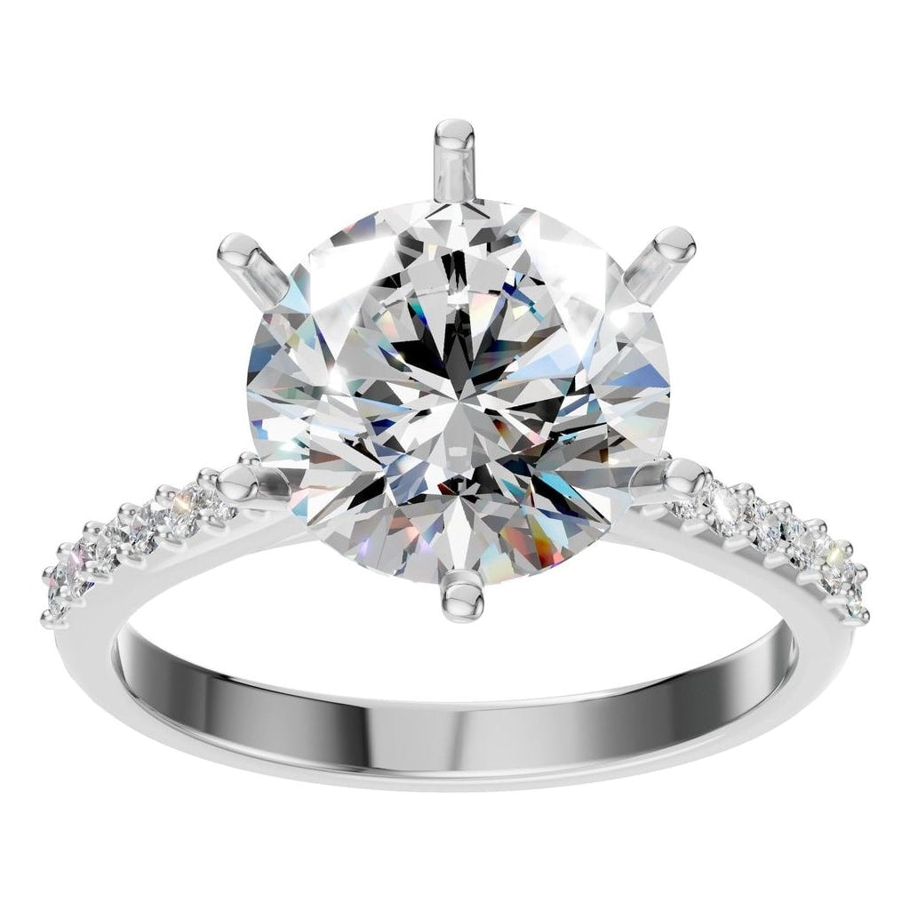 RI-2855 White Gold Ring SET - Front View