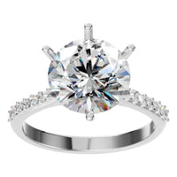 RI-2855 White Gold Ring SET - Front View