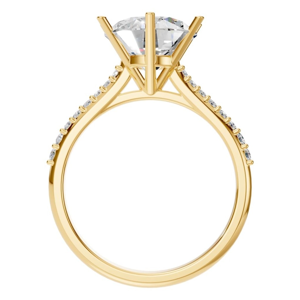 RI-2855 Yellow Gold Ring SET - Top View