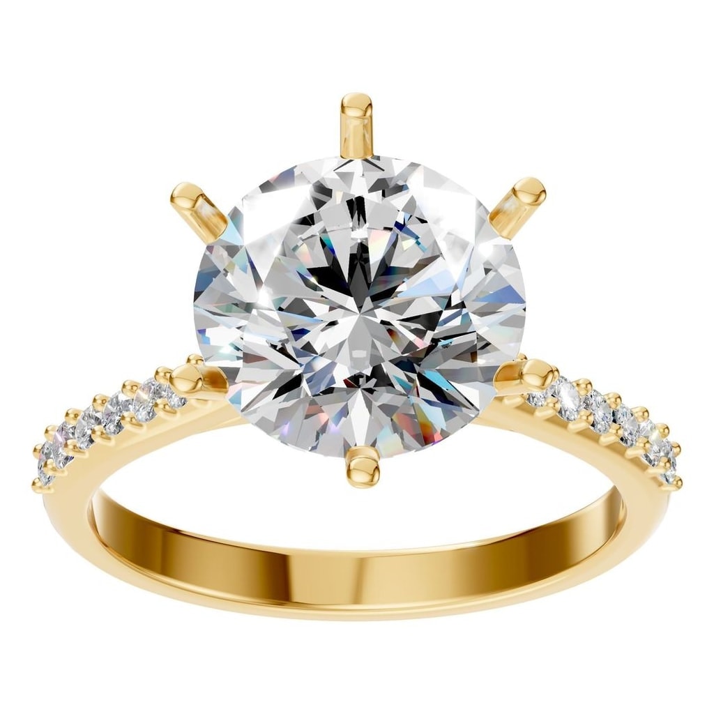 RI-2855 Yellow Gold Ring SET - Front View