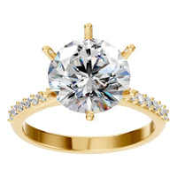 RI-2855 Yellow Gold Ring SET - Front View