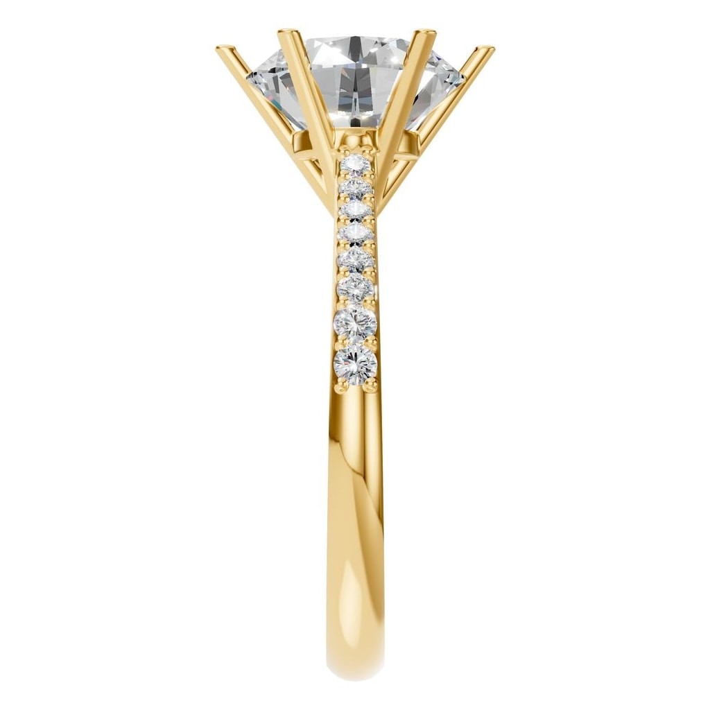 RI-2855 Yellow Gold Ring SET - Side View