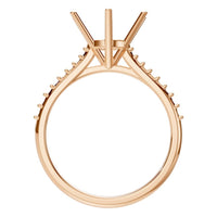 RI-2855 Rose Gold Ring UNSET - Top View