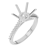 RI-2855 White Gold Ring UNSET - Main View