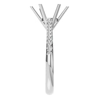 RI-2855 White Gold Ring UNSET - Side View