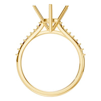 RI-2855 Yellow Gold Ring UNSET - Top View