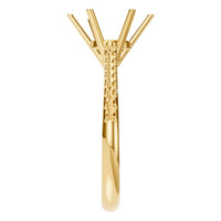 RI-2855 Yellow Gold Ring UNSET - Side View