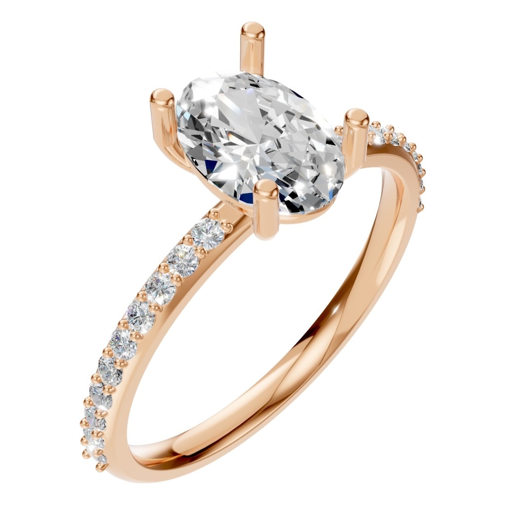 RI-2872 Rose Gold Ring SET - Main View