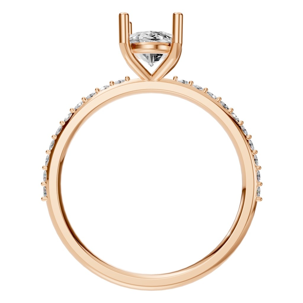 RI-2872 Rose Gold Ring SET - Top View
