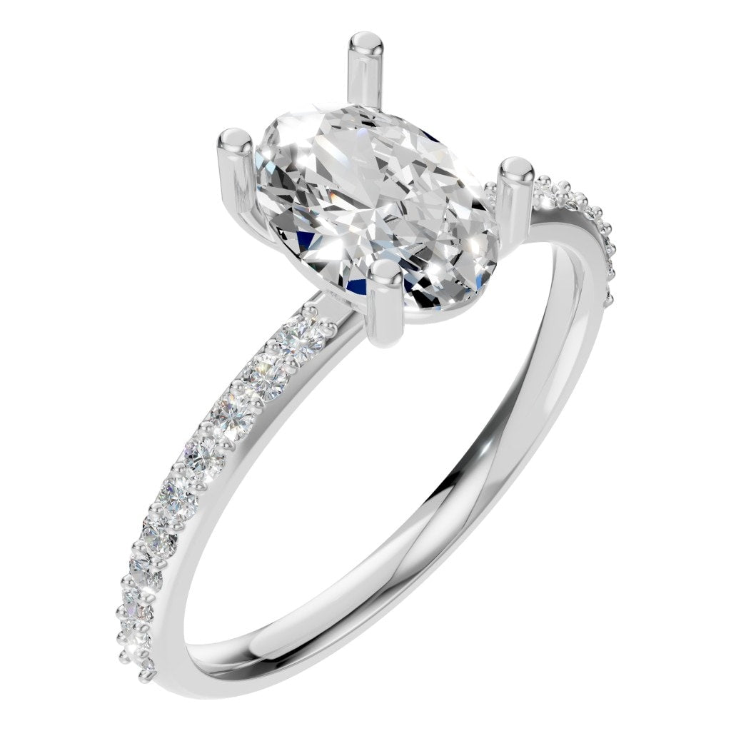 RI-2872 White Gold Ring SET - Main View