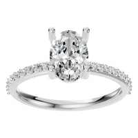 RI-2872 White Gold Ring SET - Front View