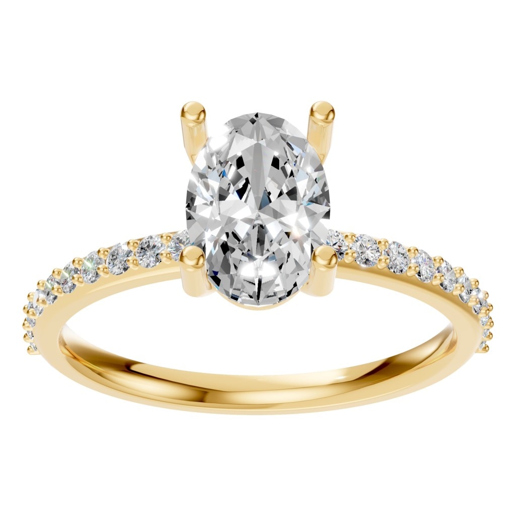 RI-2872 Yellow Gold Ring SET - Front View