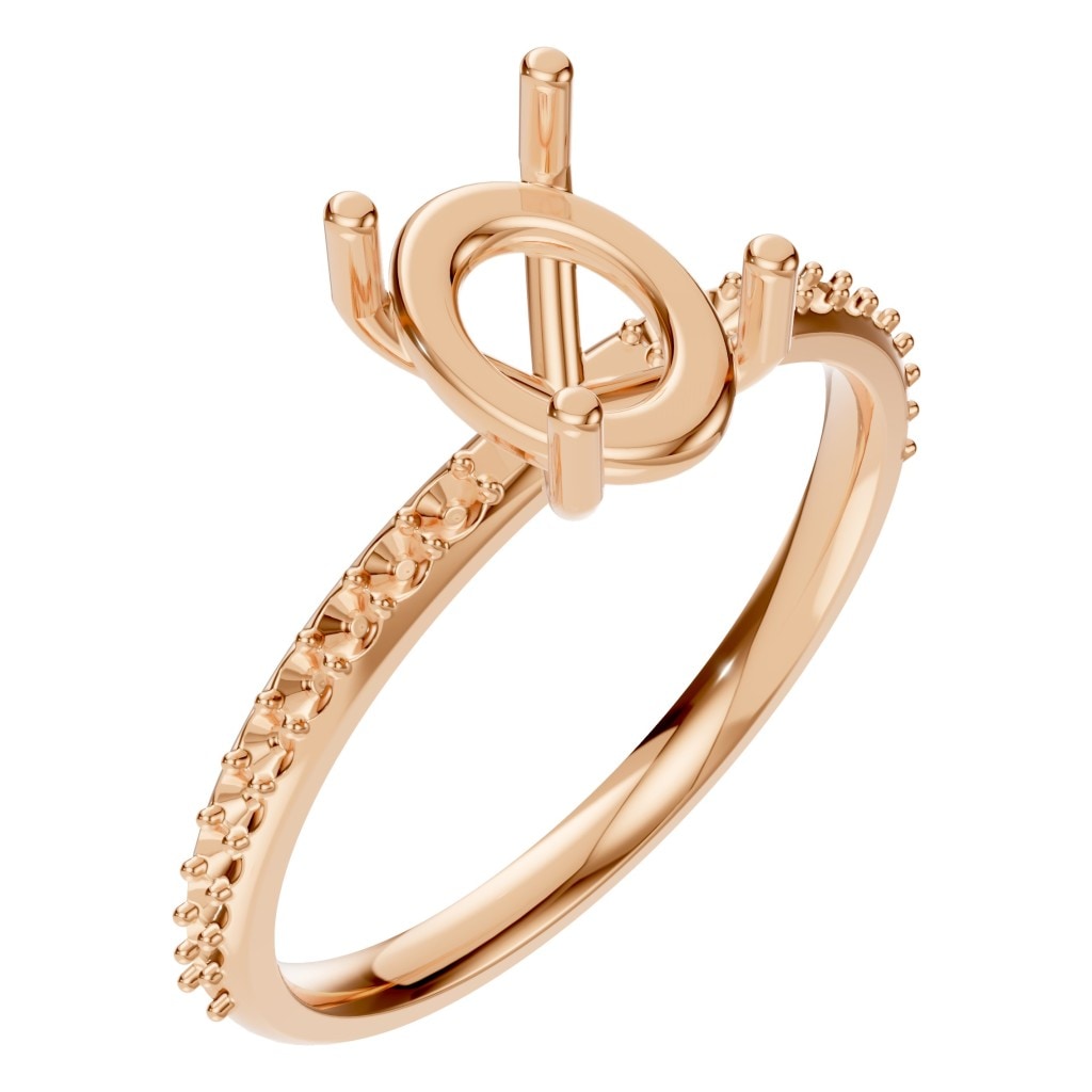 RI-2872 Rose Gold Ring UNSET - Main View