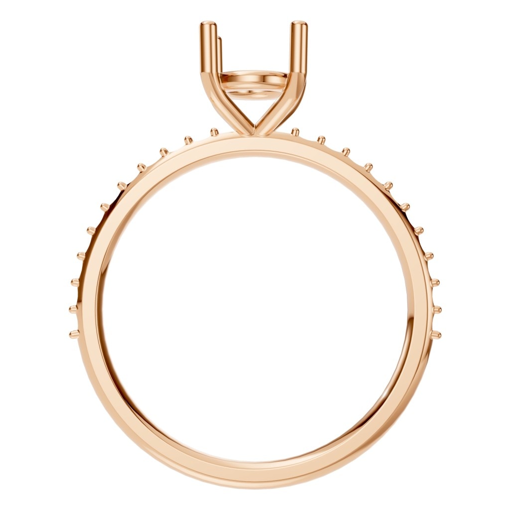 RI-2872 Rose Gold Ring UNSET - Top View