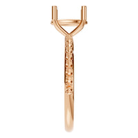 RI-2872 Rose Gold Ring UNSET - Side View