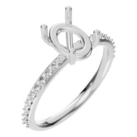 RI-2872 White Gold Ring UNSET - Main View
