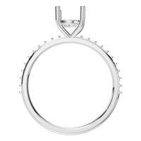 RI-2872 White Gold Ring UNSET - Top View