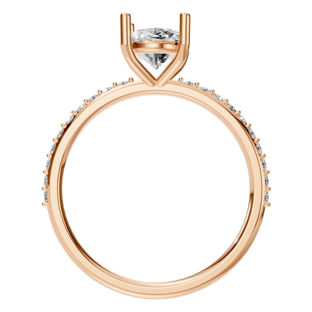 RI-2872 Rose Gold Ring SET - Top View