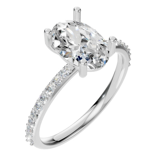 RI-2872 White Gold Ring SET - Main View