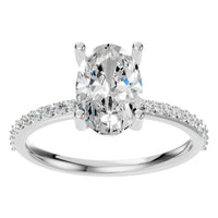 RI-2872 White Gold Ring SET - Front View