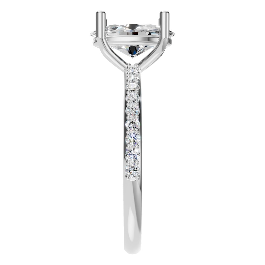 RI-2872 White Gold Ring SET - Side View