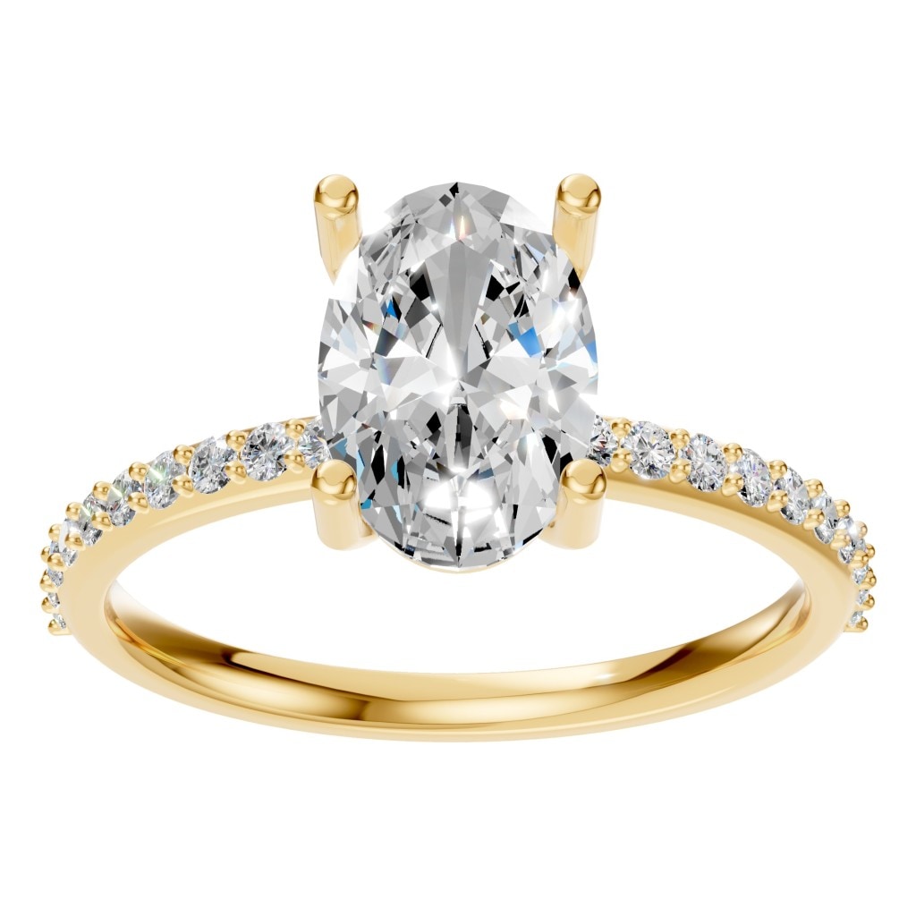 RI-2872 Yellow Gold Ring SET - Front View