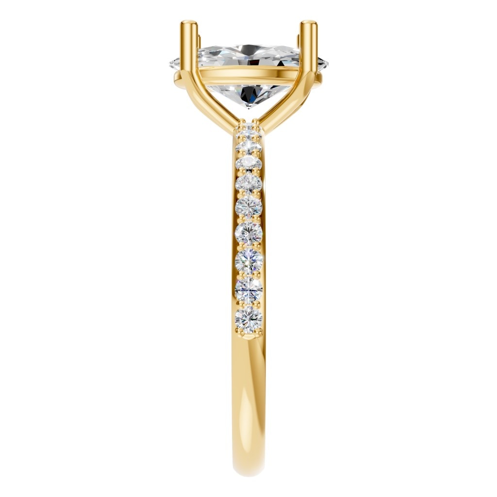 RI-2872 Yellow Gold Ring SET - Side View