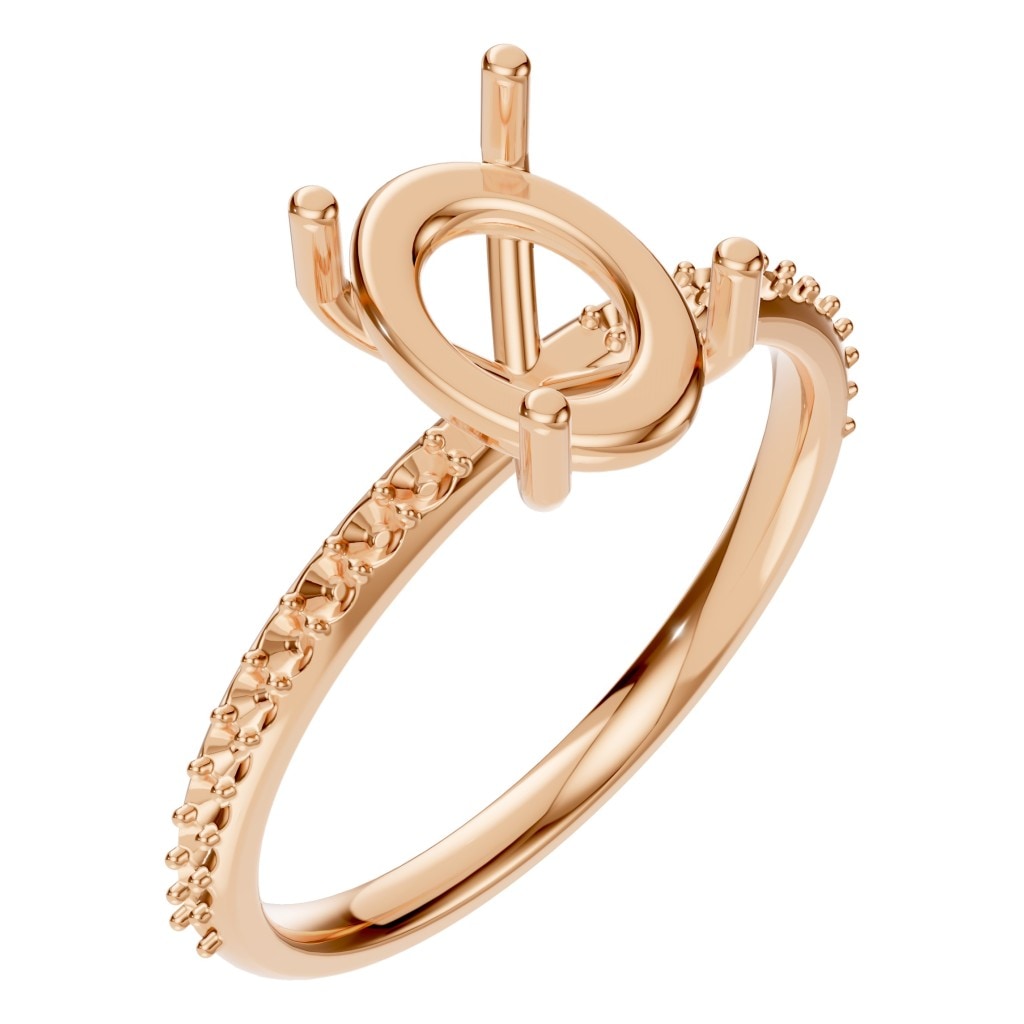 RI-2872 Rose Gold Ring UNSET - Main View