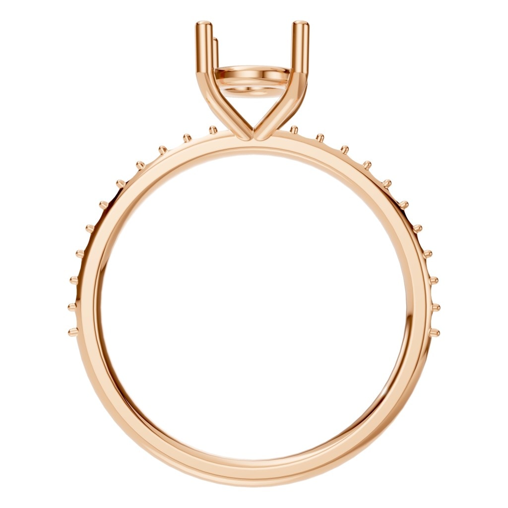 RI-2872 Rose Gold Ring UNSET - Top View