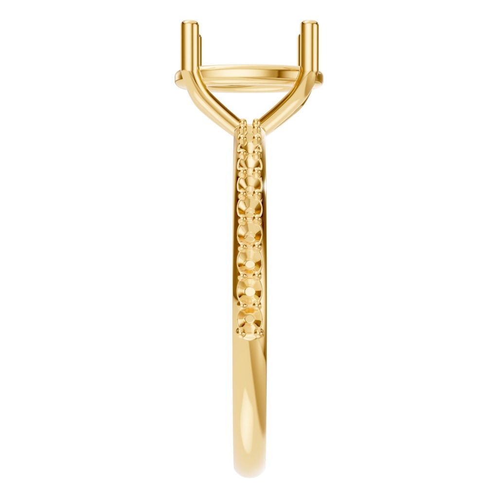 RI-2872 Yellow Gold Ring UNSET - Side View