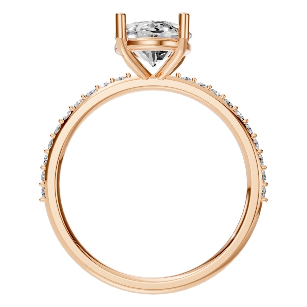 RI-2872 Rose Gold Ring SET - Top View