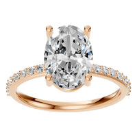 RI-2872 Rose Gold Ring SET - Front View