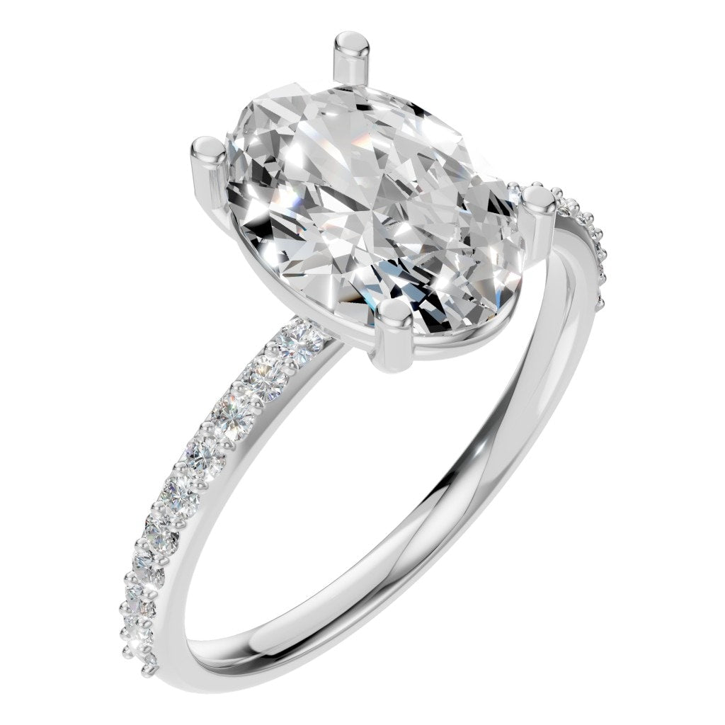 RI-2872 White Gold Ring SET - Main View