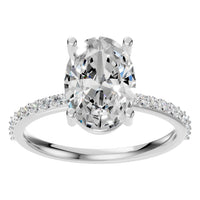 RI-2872 White Gold Ring SET - Front View