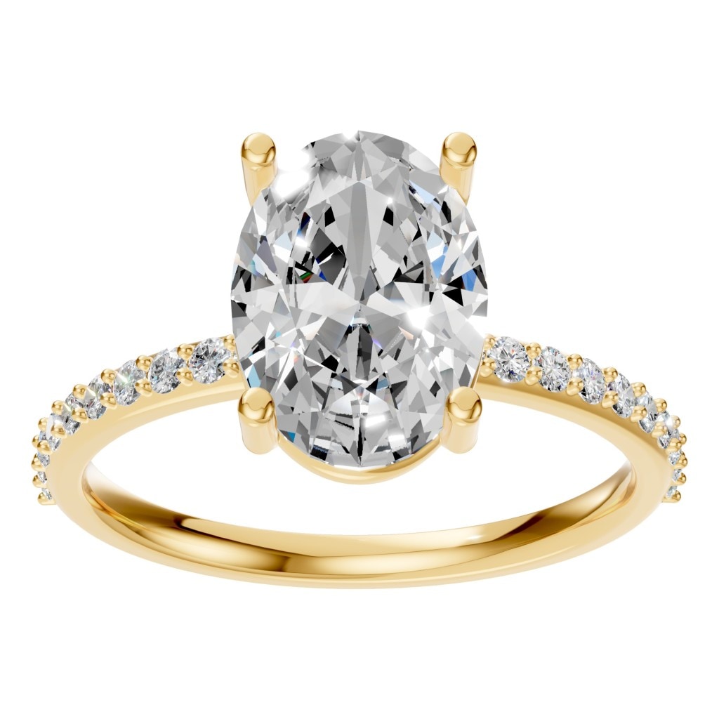 RI-2872 Yellow Gold Ring SET - Front View