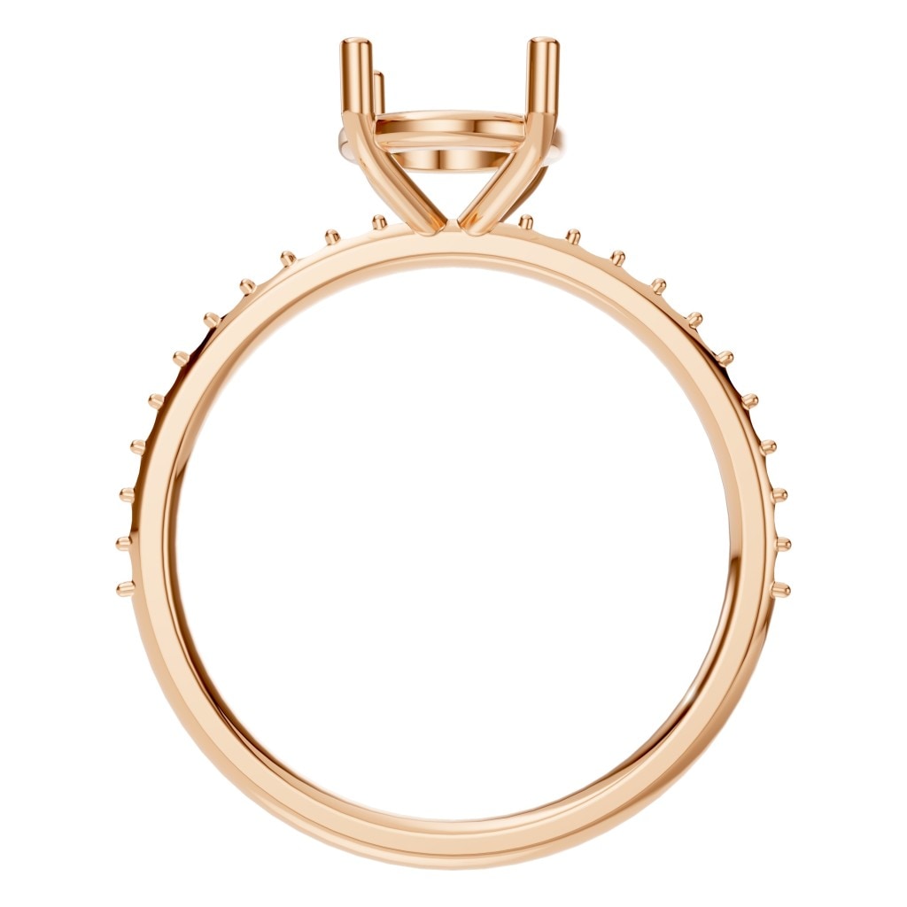RI-2872 Rose Gold Ring UNSET - Top View