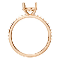 RI-2872 Rose Gold Ring UNSET - Top View