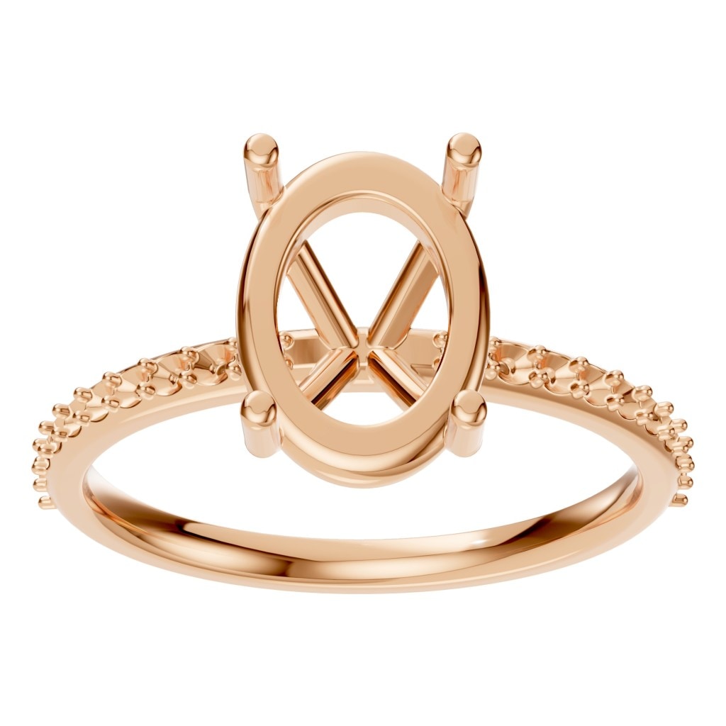 RI-2872 Rose Gold Ring UNSET - Front View