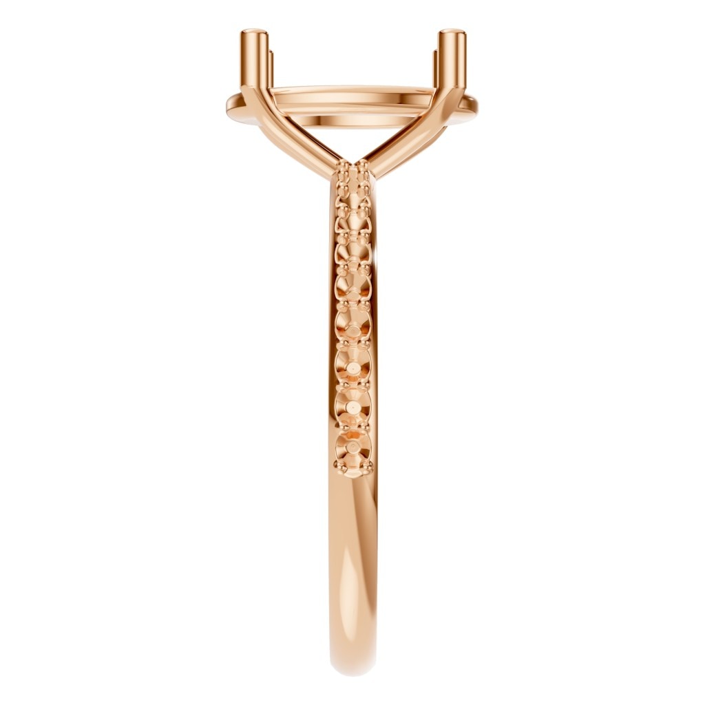 RI-2872 Rose Gold Ring UNSET - Side View